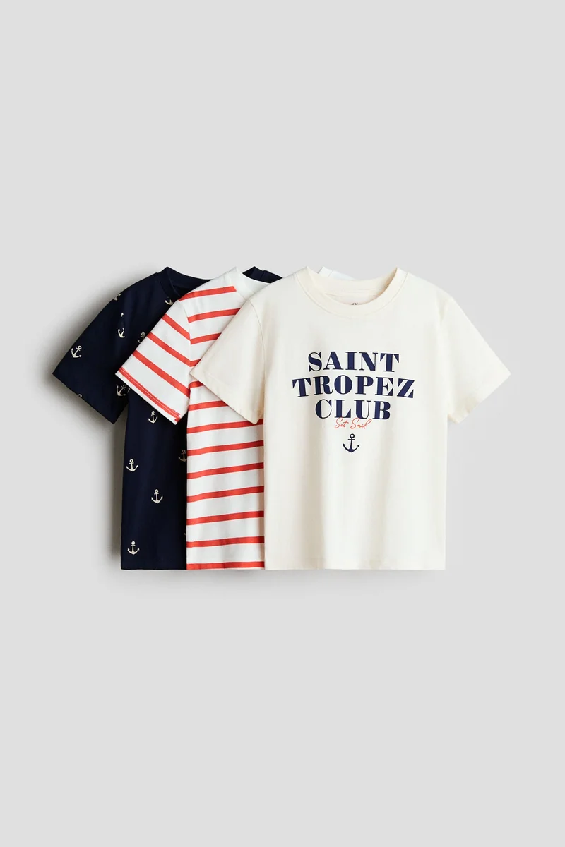 H&M 3-pack printed T-shirts